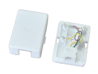 Gniazdo natynkowe telefoniczne, UTP 1xRJ11 (6p4c) ALANTEC