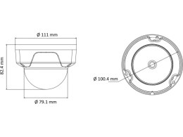 Kamera IP mini kopułkowa, 2 Mpx, 2.8mm, IK10 wandaloodporna, obiektyw stały AVIZIO