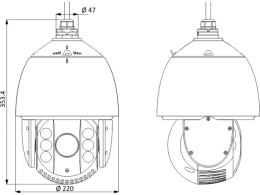 Kamera IP szybkoobrotowa PTZ, 2 Mpx, 4.8-153mm, obiektyw zmotoryzowany zmiennoogniskowy, 32 x zoom optyczny AVIZIO