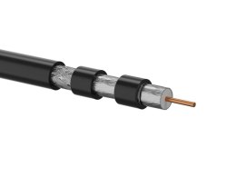 Przewód koncentryczny zewnętrzny żelowany trishield RG6 75 Om, 1.02/4.55/6.86 PE Fca 500m ALANTEC