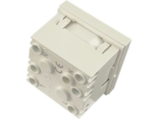 Gniazdo elektryczne 45x45, białe - 2P+Z ALANTEC