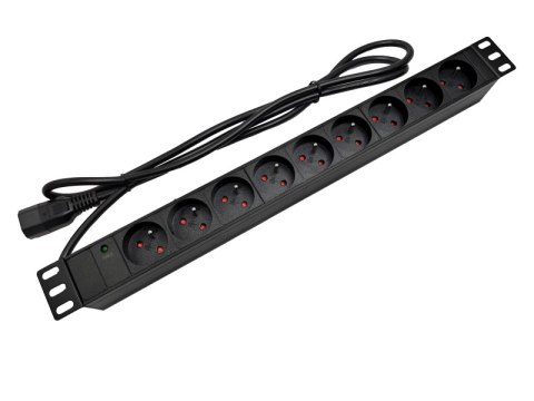Listwa zasilająca 19" 230V - 9 gniazd (typu E - CEE 7/5), kabel 1,8m C20 ALANTEC Listwa zasilająca 19" 230V - 9 gniazd (typu E - CEE 7/5), kabel 1,8m C20 ALANTEC