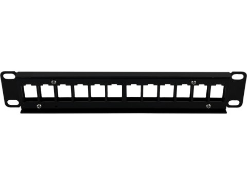 Patch panel 10" modularny 12 portów 1U niewyposażony ALANTEC