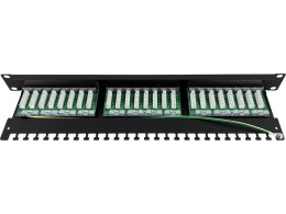 Patch panel 1U/19 cali STP ekranowany 24 porty kat. 5E złącza LSA półka montażowa Q-LANTEC