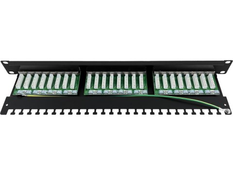 Patch panel 1U/19 cali STP ekranowany 24 porty kat. 5E złącza LSA półka montażowa Q-LANTEC Patch panel 1U/19 cali STP ekranowany 24 porty kat. 5E złącza LSA półka montażowa Q-LANTEC