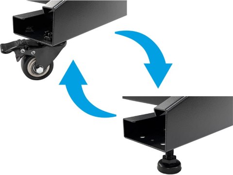 Stelaż / stojak RACK 22U 19" 600x600 z dwoma parami belek montażowych ALANTEC Stelaż / stojak RACK 22U 19" 600x600 z dwoma parami belek montażowych ALANTEC