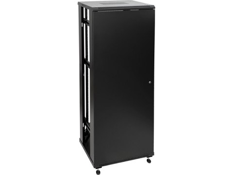 Szafa teleinformatyczna 19" 42U 800x800, drzwi przednie szklane, drzwi tylne stalowe pełne, zamek, 4 belki nośne, 4 regulowane s