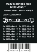 ZESTAW KLUCZY PŁAS.-OCZK. Z GRZECH. 6000 JOKER 1+LISTA MAGN. WERA