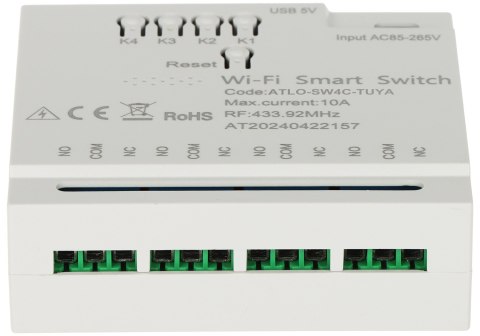 INTELIGENTNY PRZEŁĄCZNIK ATLO-SW4C-TUYA Wi-Fi, Tuya Smart INTELIGENTNY PRZEŁĄCZNIK ATLO-SW4C-TUYA Wi-Fi, Tuya Smart