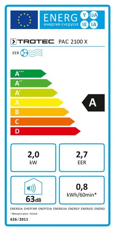 KLIMATYZATOR PRZENOŚNY PAC 2100 X TROTEC KLIMATYZATOR PRZENOŚNY PAC 2100 X TROTEC