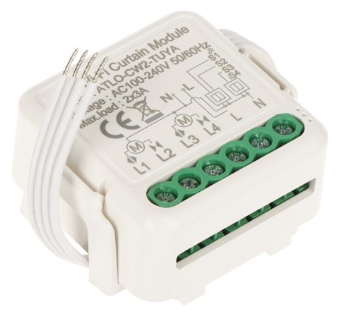PODWÓJNY INTELIGENTNY STEROWNIK ROLET ATLO-CW2-TUYA Wi-Fi, Tuya Smart PODWÓJNY INTELIGENTNY STEROWNIK ROLET ATLO-CW2-TUYA Wi-Fi, Tuya Smart