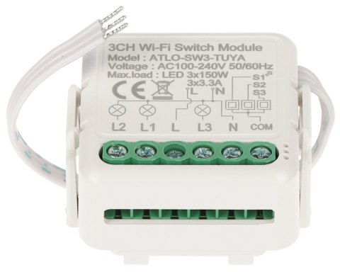 POTRÓJNY INTELIGENTNY STEROWNIK OŚWIETLENIA LED ATLO-SW3-TUYA Wi-Fi, Tuya Smart POTRÓJNY INTELIGENTNY STEROWNIK OŚWIETLENIA LED ATLO-SW3-TUYA Wi-Fi, Tuya Smart