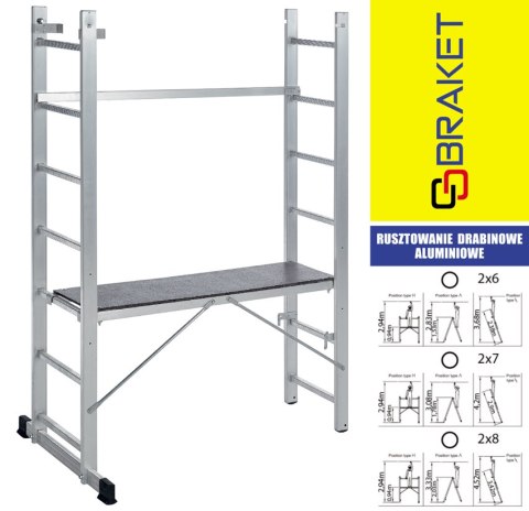 RUSZTOWANIE ALUMINIOWE DRABINOWE ECO 2X6 BRAKET RUSZTOWANIE ALUMINIOWE DRABINOWE ECO 2X6 BRAKET