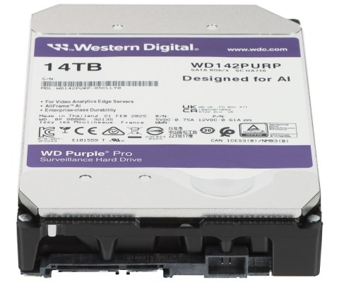 DYSK DO REJESTRATORA HDD-WD142PURP 14TB 24/7 WESTERN DIGITAL DYSK DO REJESTRATORA HDD-WD142PURP 14TB 24/7 WESTERN DIGITAL