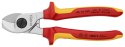 NOŻYCE DO KABLI IZOLOWANE 1000V 165MM KNIPEX