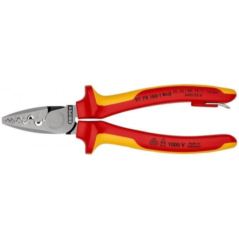 SZCZYPCE DO ZAGNIATANIA TULEJEK KABLOWYCH 180MM KNIPEX SZCZYPCE DO ZAGNIATANIA TULEJEK KABLOWYCH 180MM KNIPEX