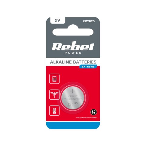Bateria REBEL EXTREME CR2025 1szt/blist. Bateria REBEL EXTREME CR2025 1szt/blist.
