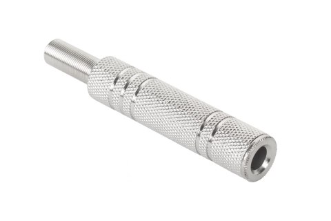 Gniazdo Jack 6,3 mm stereo, metalowy, niklowany Gniazdo Jack 6,3 mm stereo, metalowy, niklowany