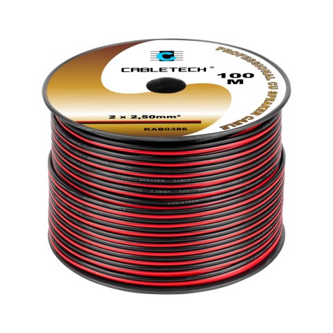 Kabel głośnikowy 2,5mm czarno-czerwony Kabel głośnikowy 2,5mm czarno-czerwony