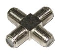 Złącze czwórnik "F" 4GN metal