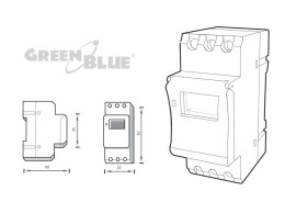 GB104 Włącznik czasowy - timer cyfrowy na szynę DIN GreenBlue
