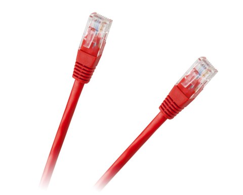 Patchcord kabel UTP 8c wtyk-wtyk 1.0m CCA czerwony cat.6e Patchcord kabel UTP 8c wtyk-wtyk 1.0m CCA czerwony cat.6e