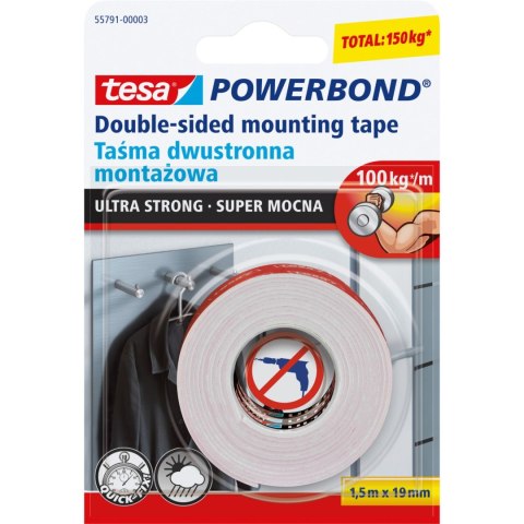 H5579203 Taśma montażowa dwustronna Tesa Powerbond Super Mocna 55792 H5579203 Taśma montażowa dwustronna Tesa Powerbond Super Mocna 55792