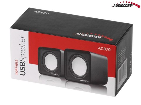 AC870 R 43397 Głośniki komputerowe 6W USB Red&Black AC870 R 43397 Głośniki komputerowe 6W USB Red&Black