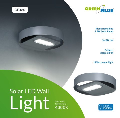 GB130 46761 Solarna lampa ścienna okrągła led 3W GB130 46761 Solarna lampa ścienna okrągła led 3W