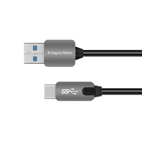 Kabel USB wtyk 3.0 - wtyk typu C 5 Gbps 0,5m Kruger&Matz Kabel USB wtyk 3.0 - wtyk typu C 5 Gbps 0,5m Kruger&Matz