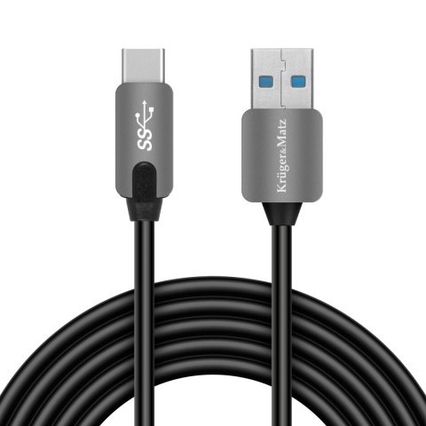 Kabel USB wtyk 3.0 - wtyk typu C 5 Gbps 0,5m Kruger&Matz Kabel USB wtyk 3.0 - wtyk typu C 5 Gbps 0,5m Kruger&Matz