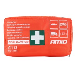Apteczka samochodowa pierwszej pomocy z ustnikiem din 13164 amio-01691