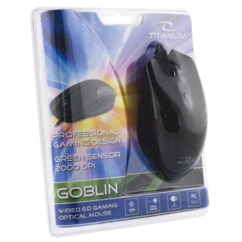 TM106 Mysz przewodowa dla graczy 6D optyczna USB Goblin Titanum TM106 Mysz przewodowa dla graczy 6D optyczna USB Goblin Titanum