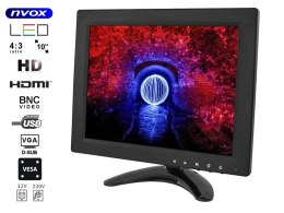 Monitor LCD 10cali cali LED VGA HDMI AV USB BNC 12V 230V... (NVOX PC105VHB)