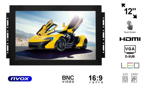 Monitor dotykowy open frame LED 12cali z wejściem VGA HDMI BNC... (NVOX OP1211T) Monitor dotykowy open frame LED 12cali z wejściem VGA HDMI BNC... (NVOX OP1211T)