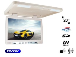 Monitor podwieszany podsufitowy LCD 20cali cali LED IR FM USB SD... (NVOX RF2090U BE)