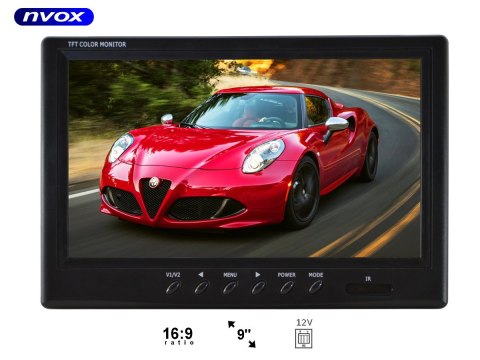 NVOX HT 990 Monitor samochodowy cofania lub wolnostojący LCD 9cali cali AV z RAMKĄ 12V... (NVOX NVOX HT 990 Monitor samochodowy cofania lub wolnostojący LCD 9cali cali AV z RAMKĄ 12V... (NVOX