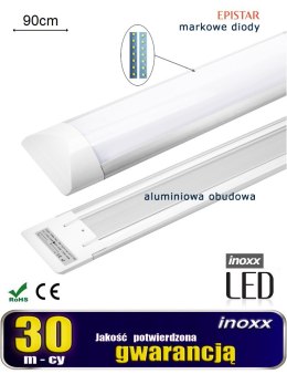 Lampa liniowa natynkowa panel led slim 90cm 30w 6000k zimna
