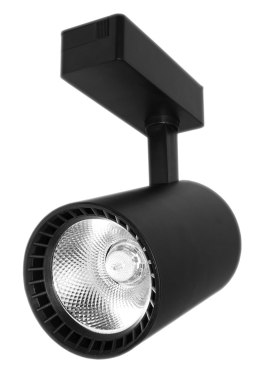 Lampa sklepowa led reflektor szynowy jednofazowy czarny 30w 2250 lm światło ciepłe 3000k