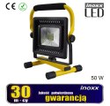 Naświetlacz przenośny led 50w 6000k aku/ 230v