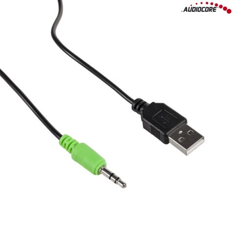 Głośniki komputerowe 6W Audiocore, USB, black, AC805 Głośniki komputerowe 6W Audiocore, USB, black, AC805
