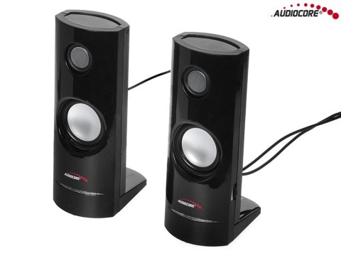 Głośniki komputerowe 8W USB Black Audiocore AC860 Głośniki komputerowe 8W USB Black Audiocore AC860