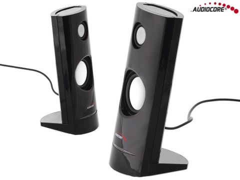 Głośniki komputerowe 8W USB Black Audiocore AC860 Głośniki komputerowe 8W USB Black Audiocore AC860