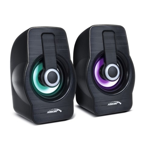 Głośniki komputerowe Audiocore, 6W, USB, Black, AC855 B Głośniki komputerowe Audiocore, 6W, USB, Black, AC855 B