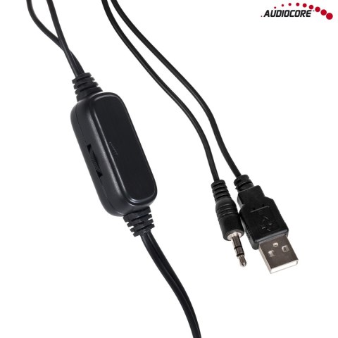 Głośniki komputerowe Audiocore, 6W, USB, Black, AC855 B Głośniki komputerowe Audiocore, 6W, USB, Black, AC855 B