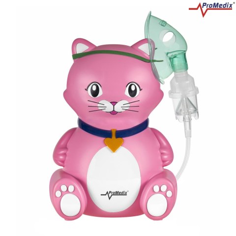 Inhalator dla dzieci kot Promedix, zestaw nebulizator, maski, filterki, PR-816 Inhalator dla dzieci kot Promedix, zestaw nebulizator, maski, filterki, PR-816