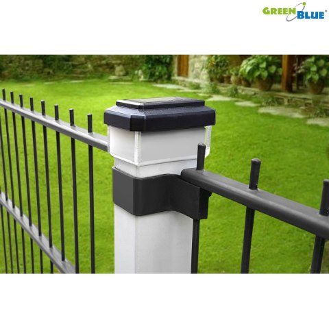 Lampa solarna LED na słupek GreenBlue, 60x60mm, daszek kopertowy, GB126 Lampa solarna LED na słupek GreenBlue, 60x60mm, daszek kopertowy, GB126