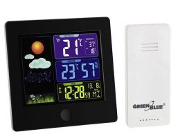 Stacja pogody bezprzewodowa z systemem DCF GreenBlue GB521B black