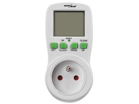 Włącznik czasowy - timer cyfrowy GreenBlue, 16 programów, max 240 programów, GB107 Włącznik czasowy - timer cyfrowy GreenBlue, 16 programów, max 240 programów, GB107