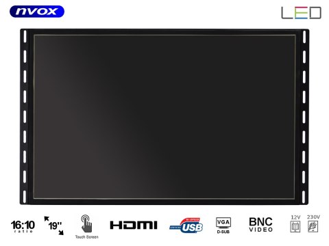 Monitor dotykowy open frame led 19cali vga hdmi usb bnc 12v 230v Monitor dotykowy open frame led 19cali vga hdmi usb bnc 12v 230v